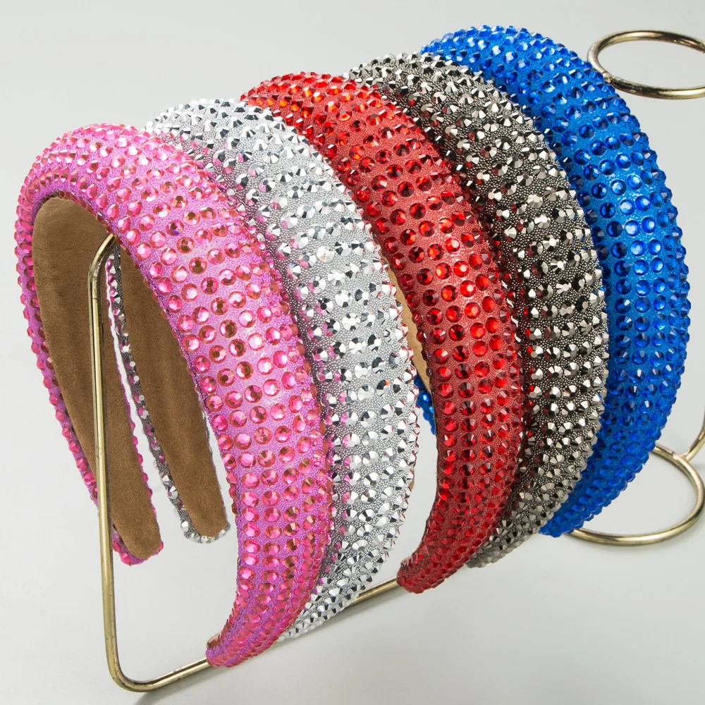 

European and American New Baroque Full Diamond Sponge Headband Fashion Versatile High Skull Top Hairband