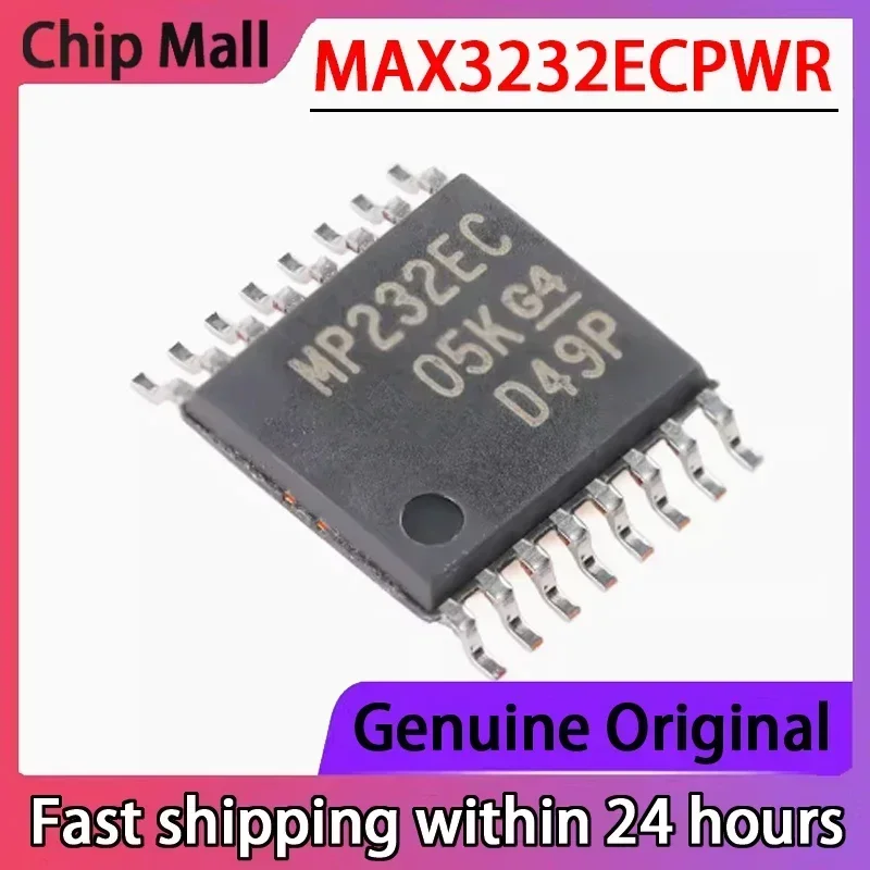 2PCS NEW  MAX3232ECPWR Silk Screen MP232EC TSSOP-16 RS-232 Line Driver/receiver IC Chip in Stock
