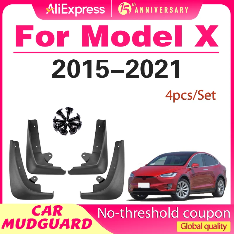 

Set Front Rear For Tesla Model X 2015 - 2021 Mud Flaps Mudflaps Splash Guards Mudguards Fender 2016 2017 2018 2019 2020