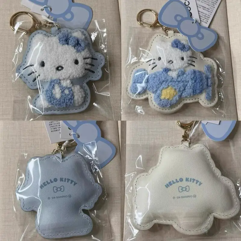

Милый синий плюшевый брелок Hello Kitty, креативный персонализированный кулон для рюкзаков, сумок и ключей