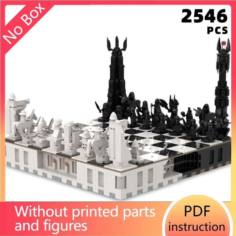 

rings movie luxury chess set bricks the luxe chessboard blocks board pieces high quality of gift toy produtos moc decorationChri