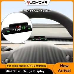 Latest Air Outlet Hidden Mini Dashboard for Tesla Model 3 Y 3 Highland Y Juniper Embedded Smart Multi-functional Display Cluster