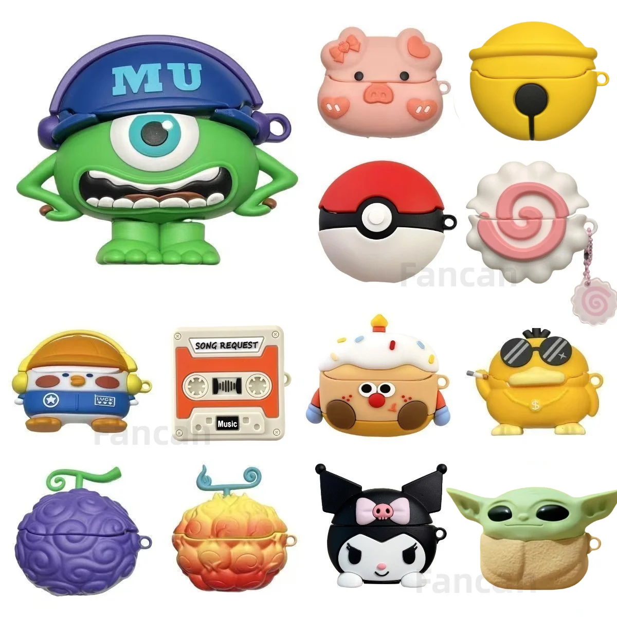 حافظة حماية كرتونية ثلاثية الأبعاد لهاتف سامسونج جالاكسي بادز 3 / 3 برو 2024 ملحقات حافظة سماعة أذن بلوتوث لطيفة من السيليكون المقاوم للصدمات