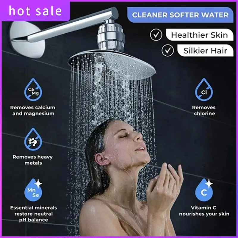 샤워 필터에 적합 샤워 목욕 정수기 잔류 염소 제거 15 단계 필터 요소 부품