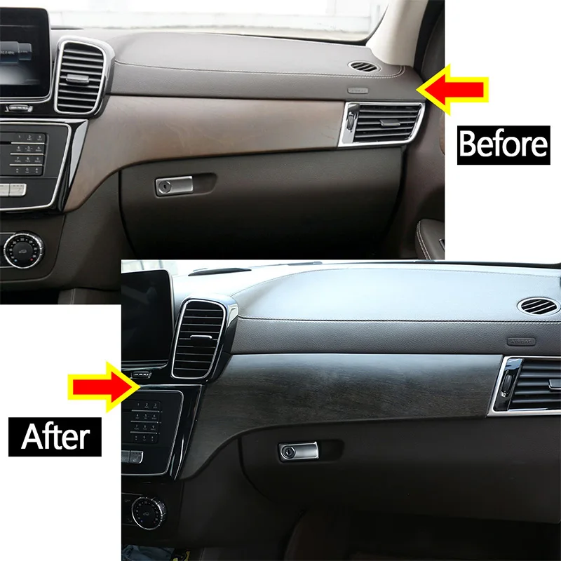 For Mercedes Benz GLE GLS 2012-2019 Car ABS Interior ABS Center Console Decorative Panel Cover Trim Accessories Left Hand Drive