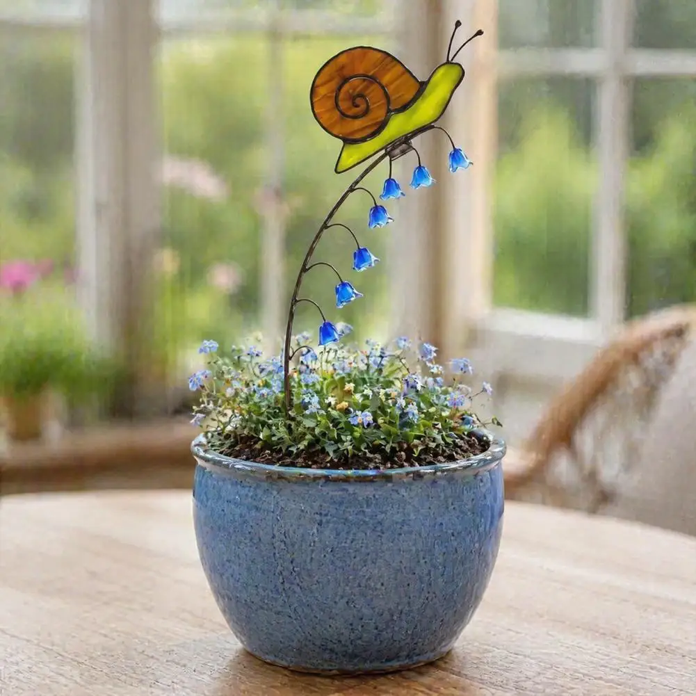 Succulents Pot Ornaments Garden Window Charm Stakes Whimsical Nature Collection Decorative Plant Stakes Flower Pot for Outdoor