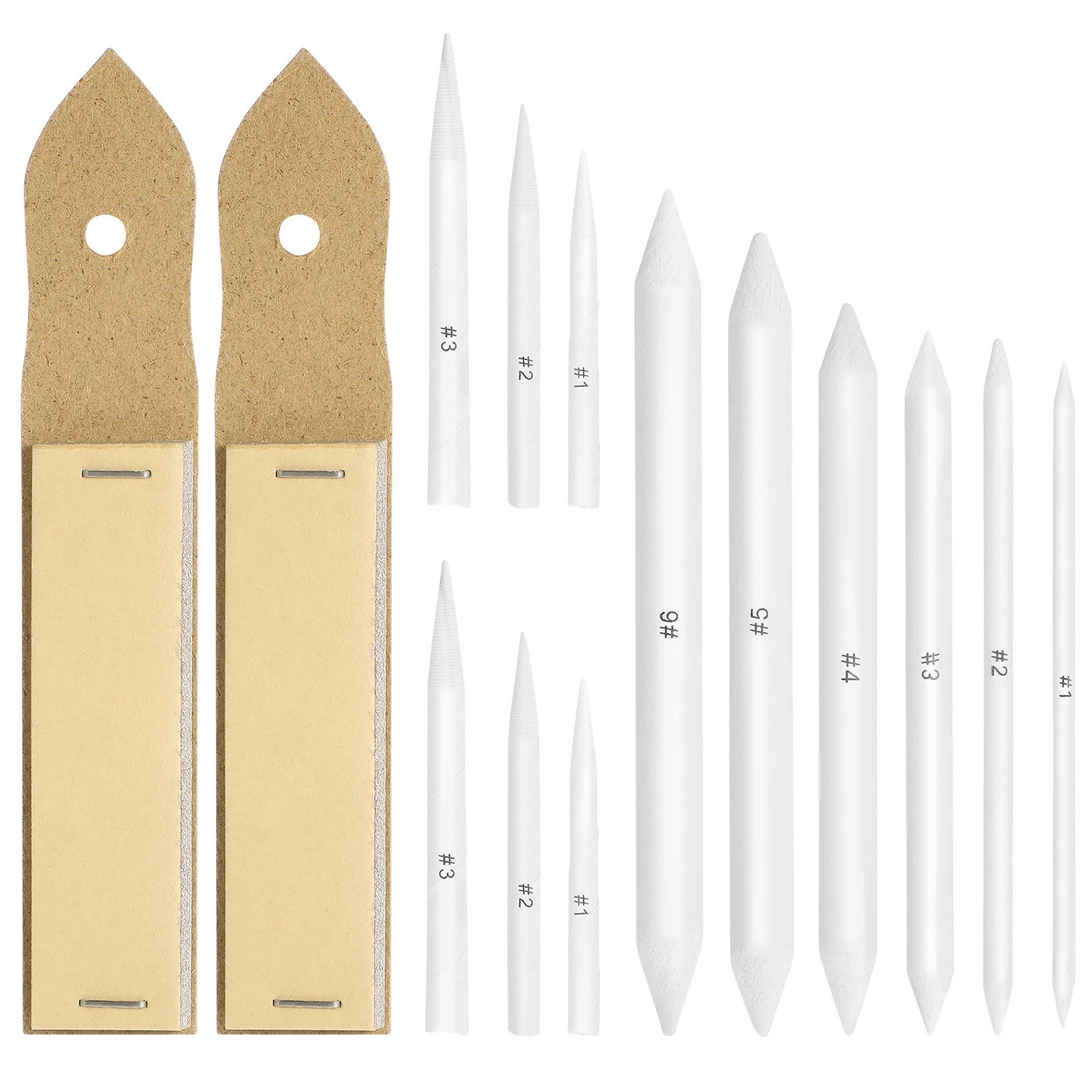 

12pcs Blending Stumps Tortillons Sketch Tools Set Premium Rice Paper Sandpaper Pencil Sharpener Artists Supplies Charcoal