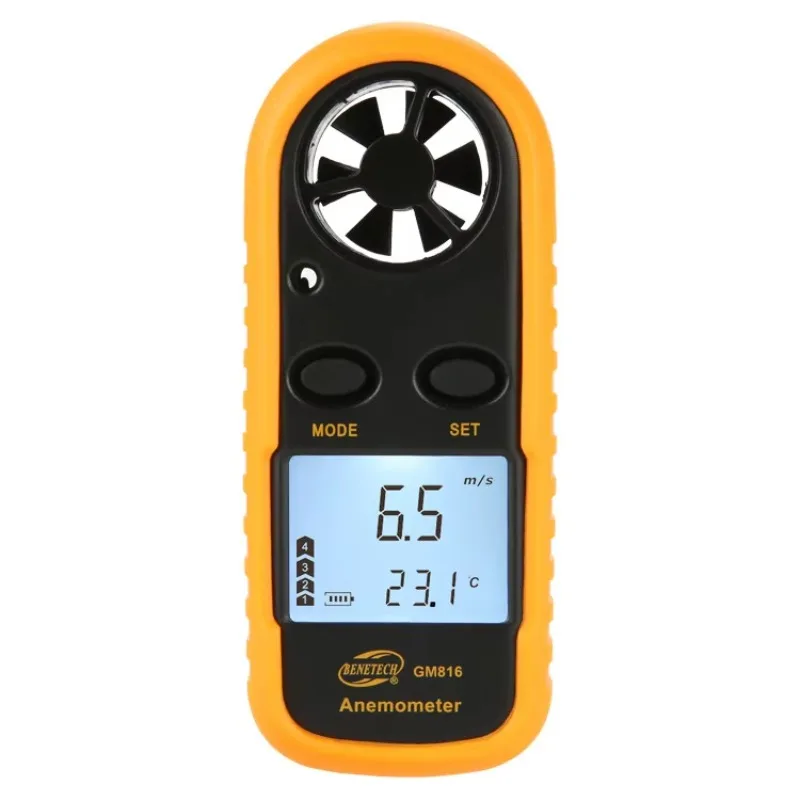 Measurable Wind Chill Airflow Velocity and Temperature Mini Digital LCD Wind Speed Meter Digital Anemometer Tester