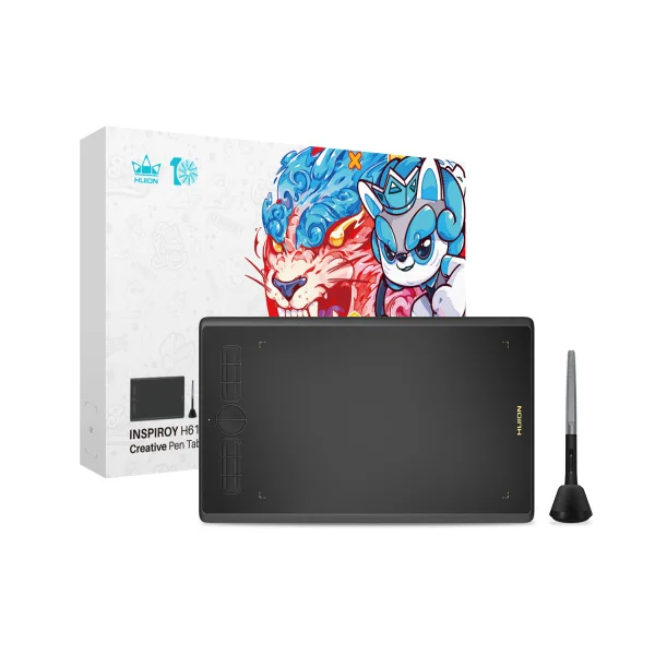NEWInspiroy H610X 10th Anniversary Products Digital Tablette Graphique Battery-free Stylus Graphic Drawing Tablet