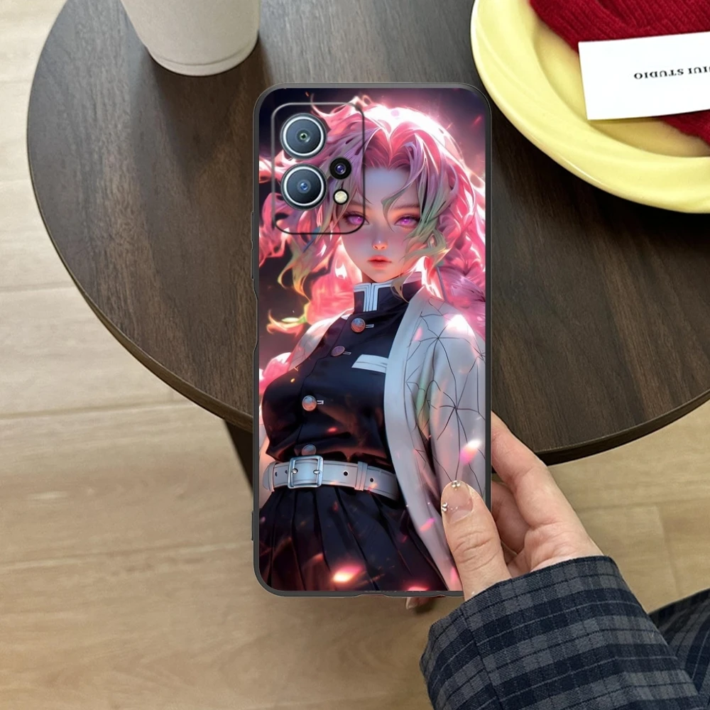 Demon Slayer Mitsuri Mobile Phone Case for Huawei P60 P50 P40 P30 P20 P10 P9 P8 Pro Lite Plus Black Soft Phone Cover Shell