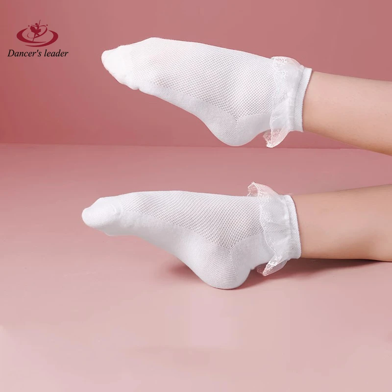 Children's Latin Ballet General Regulations Socks White Lace Competition Socks Performance Test Practice Dance Socks