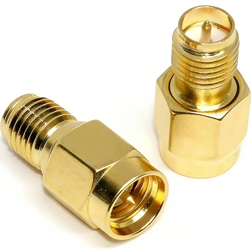

SMA Male to RP-SMA Female Adapter RF Coaxial Connector Reverse Polarity SMA Plug to RP-SMA Jack Gold Plated 50 Ohm