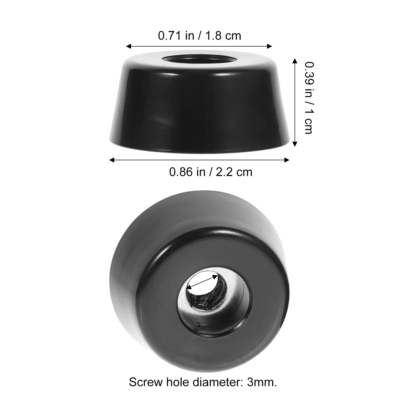 

50pcs Rubber Feet For Furniture Anti-Slip Pads Stainless Washer Durable Leveling Bumpers For Table Chair Cutting Board Sofa