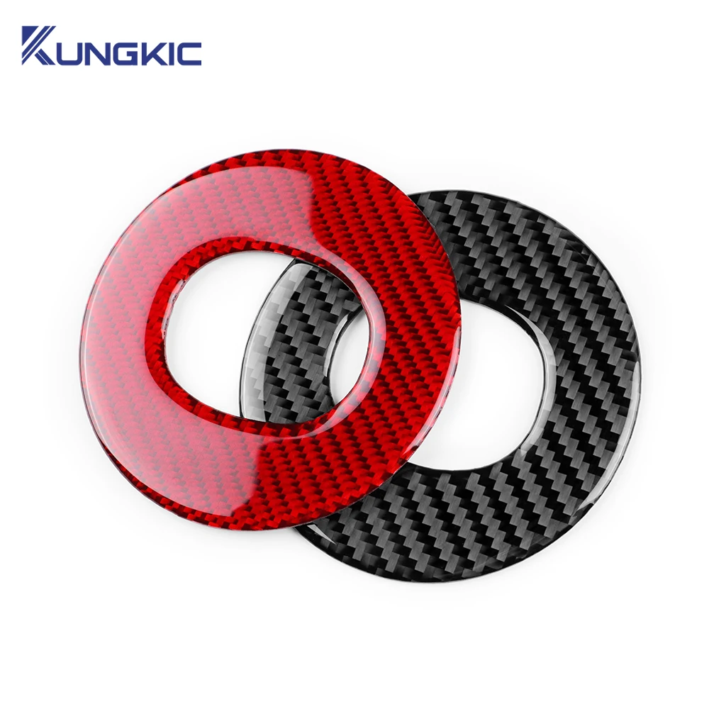 

For Mazda 3 BP Axela 2019-2025/CX-30 2020-2025/CX-50 2022-2025 Real Soft Carbon Fiber Car Steering Wheel Center Trim Sticker