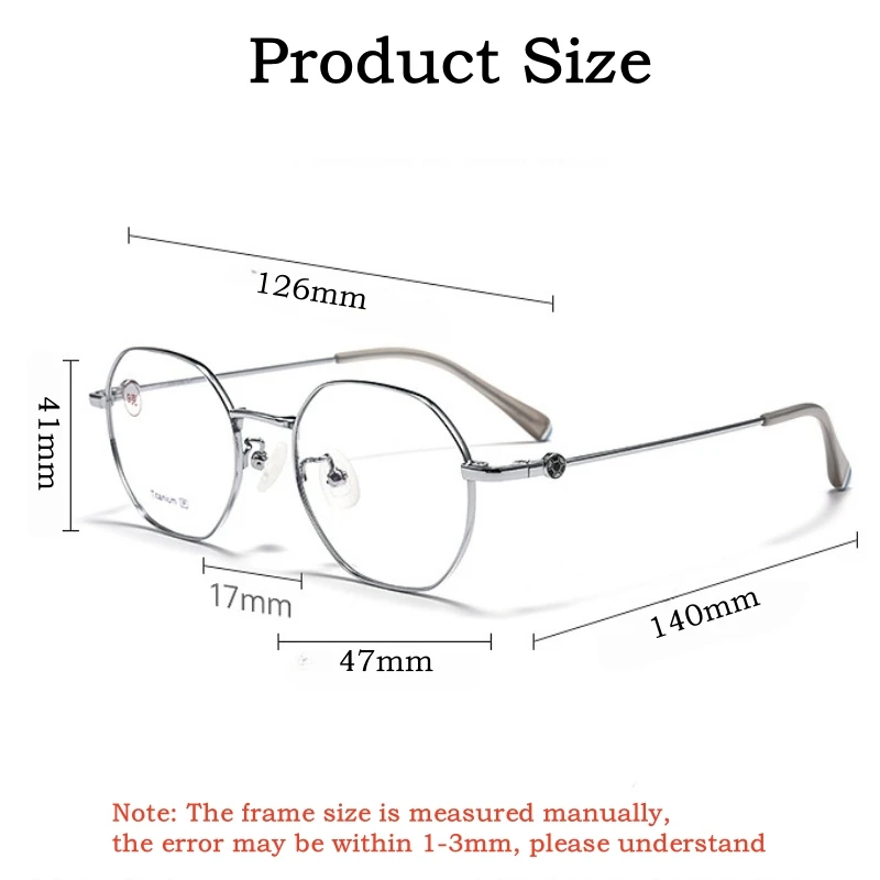 YIMARUILI Ultralight 9g Titanium Alloy Teenager Boy and Girl Student Glasses Retro Optical Prescription Eyeglasses Frame T1018F - Image 2