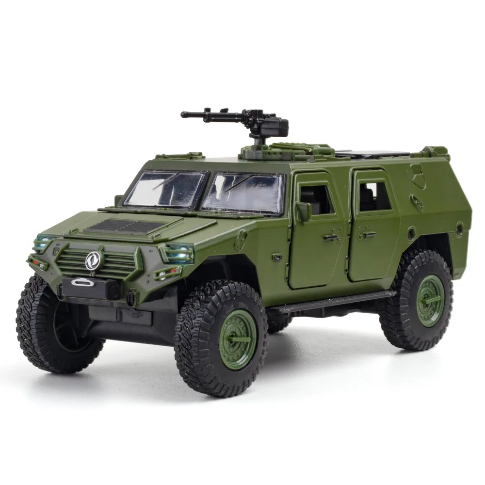 1:24 Militaire Refit Gepantserde Auto Legering Diecasts Speelgoed Terreinvoertuigen Tank Model Metalen Politie Explosieveilige Auto Model Kids gift