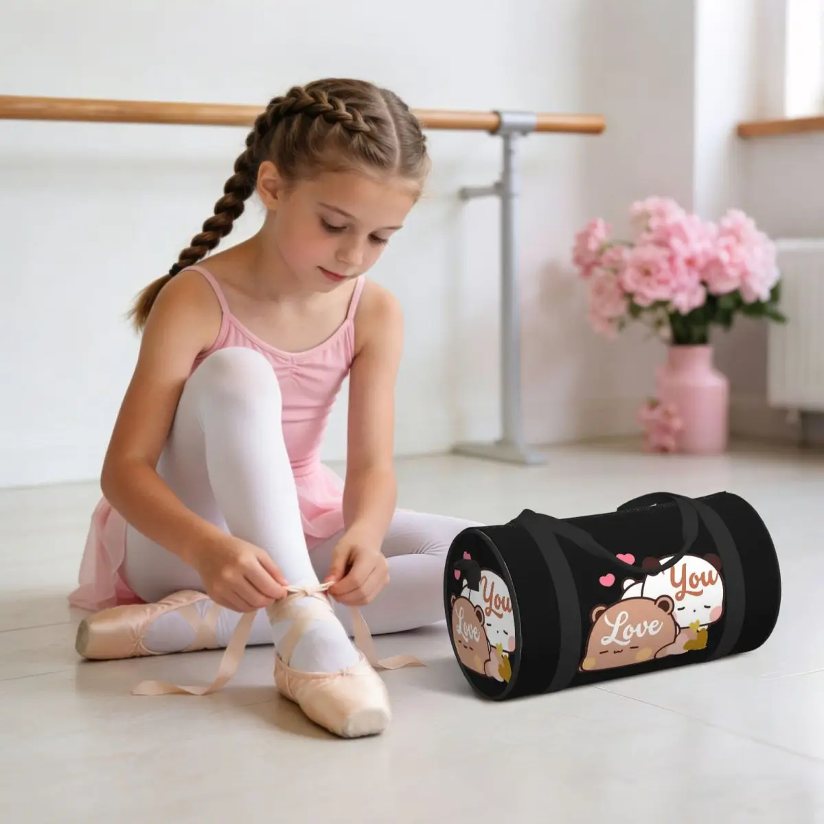 Bear And Panda Bubu Dudu Balloon  Luggage Bag Multi-Functional Duffle Tote Bag Handbags Gym Bags Fitness Bag for Boys Girls