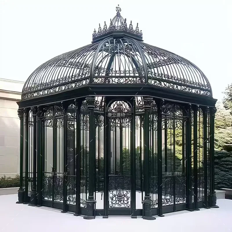 Wrought iron pavilion European courtyard style pavilion Outdoor attractions Wedding landscaping decoration