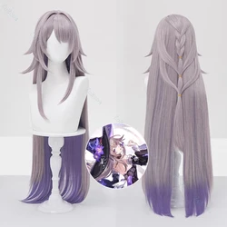 New Herta Cosplay Wig Honkai Star Rail Herta Long Hair Women Halloween Role Play Wig with Free Wig Cap
