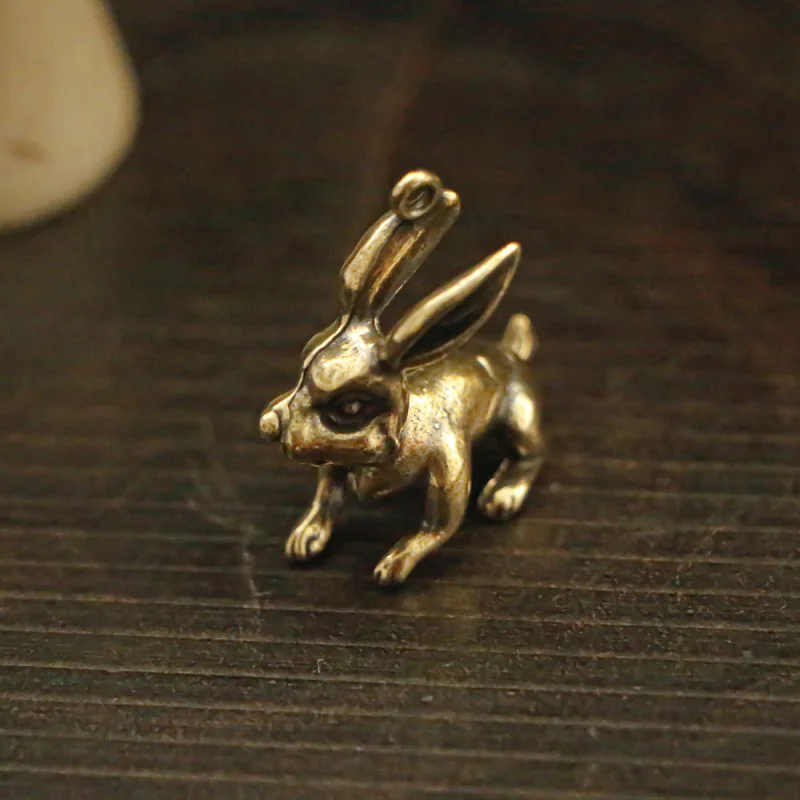 Chinese Retro Solid Brass Zodiac Pendant, Hangable and Displayable