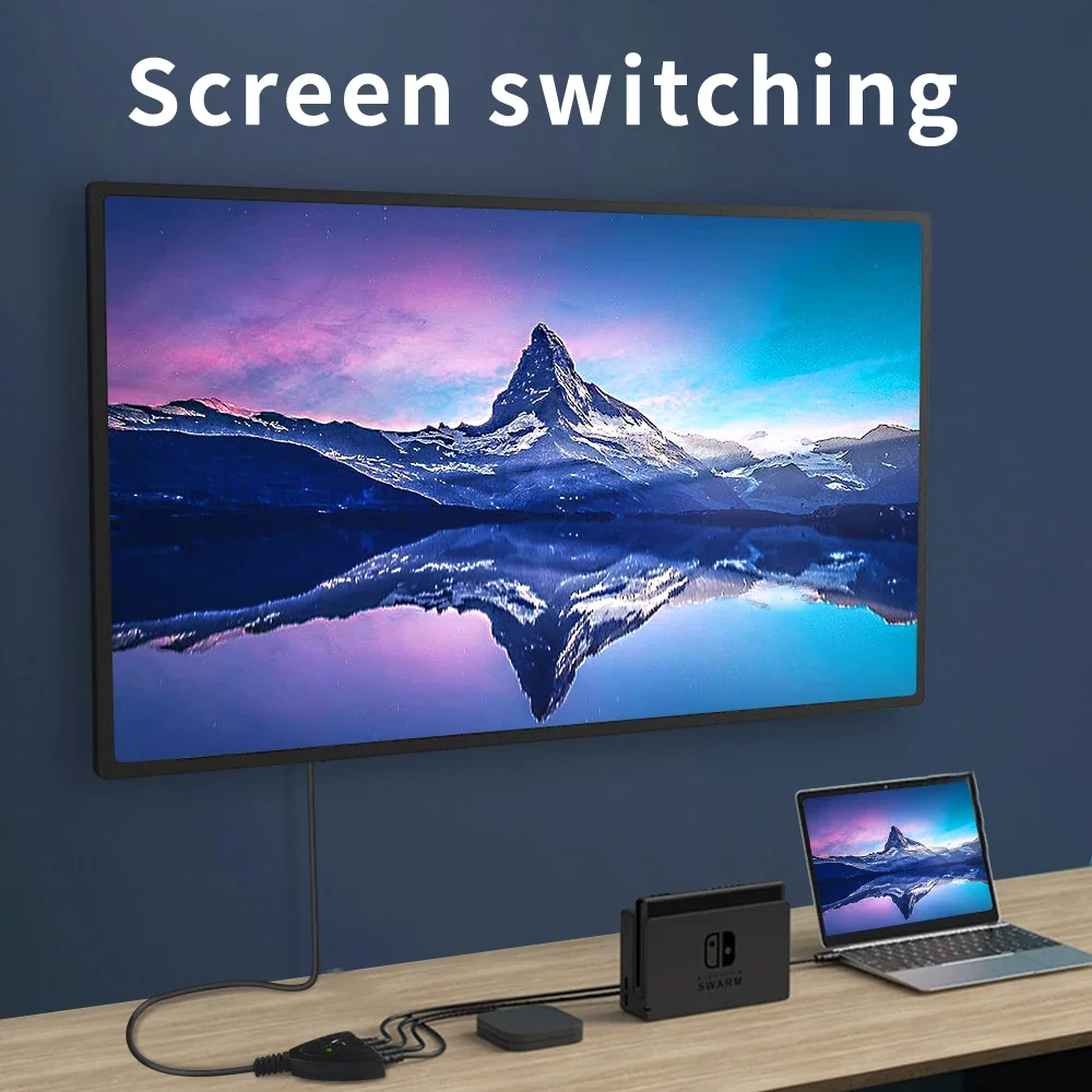 HDMI متوافق التبديل KVM الفاصل 4K 2K 3D 3 المدخلات 1 إخراج صغير 3 ميناء فيديو الجلاد محور 1080P ل DVD HDTV Xbox PS3 PS4 #6