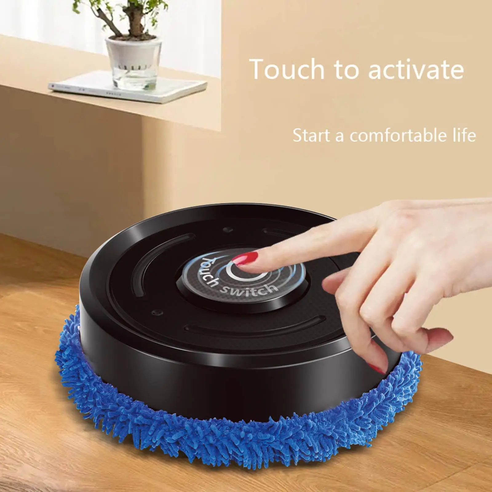 Robot Vacuum Cleaner, USB Rechargeable Automatic Sweeper, Steam Mop Robot, Smart Moving Path for Pet Hair, Low Floor Carpets