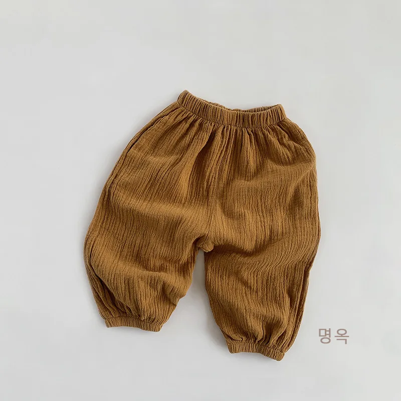 18M-6Y Summer New Baby Pants Kids Spring Organic Cotton Loose Tiger Bear Pants Boys Girls Lantern Trousers