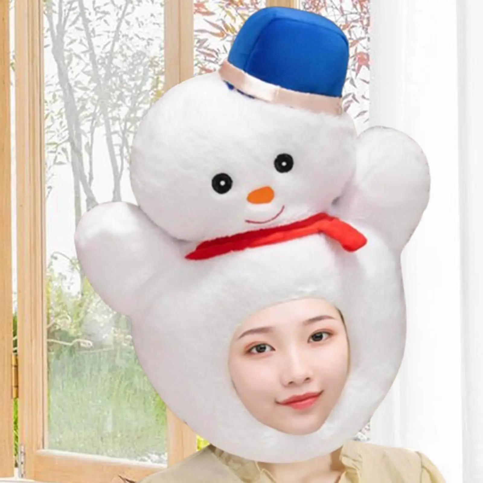 

Snowman Hat Xmas Decor Funny Headdress Cosplay Costume Hats for New Year Stage