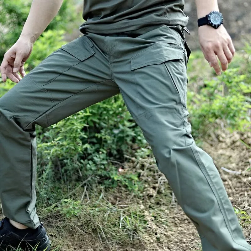 2026 Summer Men's New Military Fan Versatile Sweatpants Outdoor Solid Color Loose Tooling Trousers