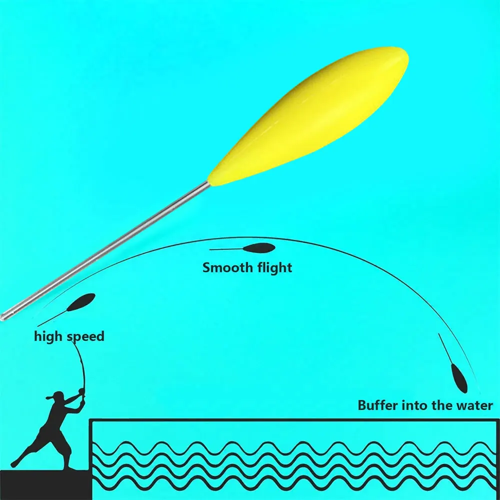 

6-60g Assorted Weights Fishing Float Upward Bobber Water Throwing Aid Floating Bobber for Carp Sea Lure Tackle