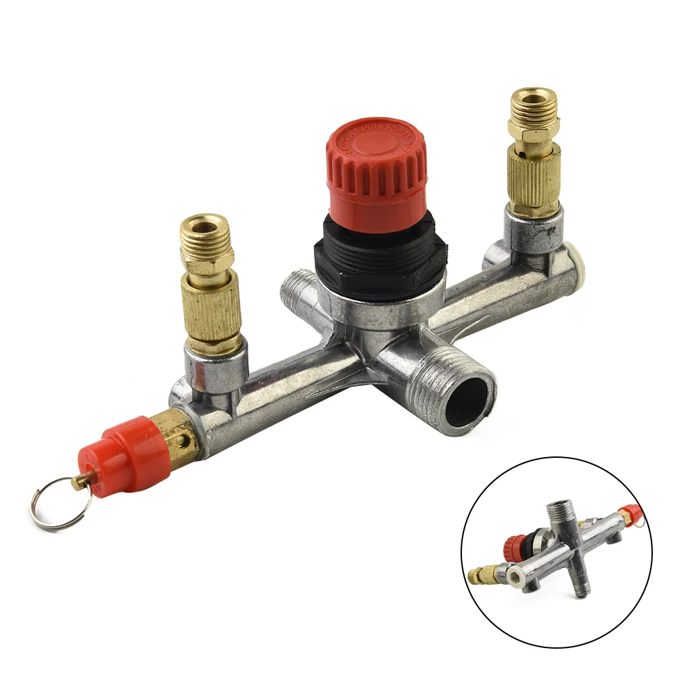 Air Compressor Switch Bracket and Safety Valve Parts for Piston Compressor Pumps Designed for Repair and Replacement
