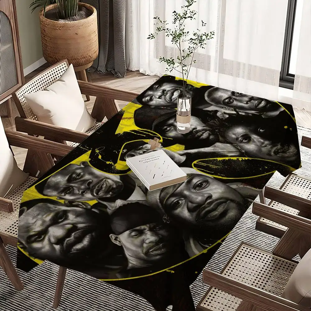 

Водонепроницаемая прямоугольная скатерть W-Wu-T-Tang C-Clan Group для вечеринок, декора дома и столовой, многоразовая накидка на стол, товары для праздников