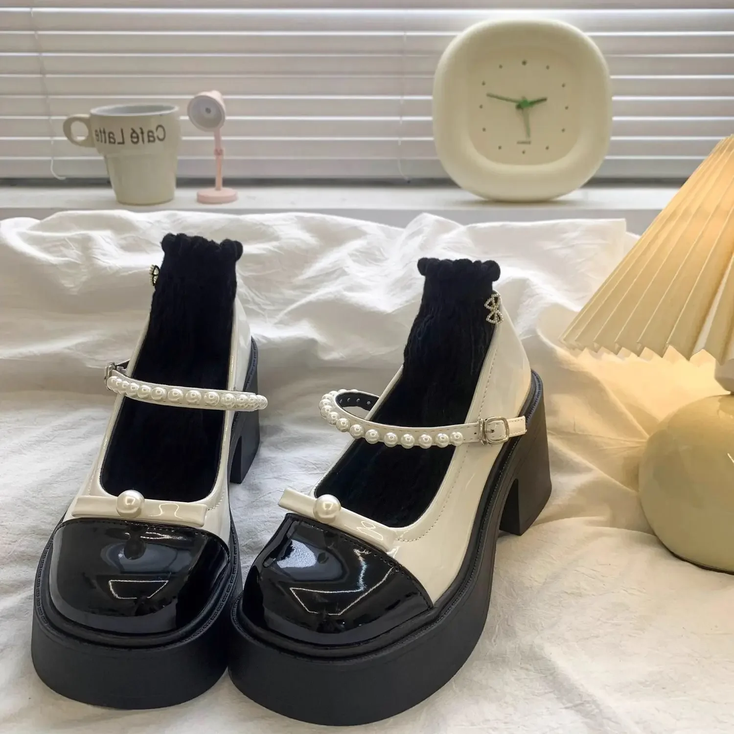 

French Vintage Women Mary Jane Leather Shoes 2025 Summer New Arrival Thick Sole Chunky Heel for Dresses JK Style Single Shoes