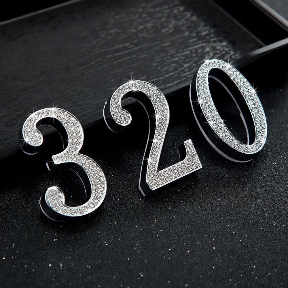 0123456789 gold silver Door Number Modern Plaque House Number Hotel Door Address Digits Sticker Plate Sign