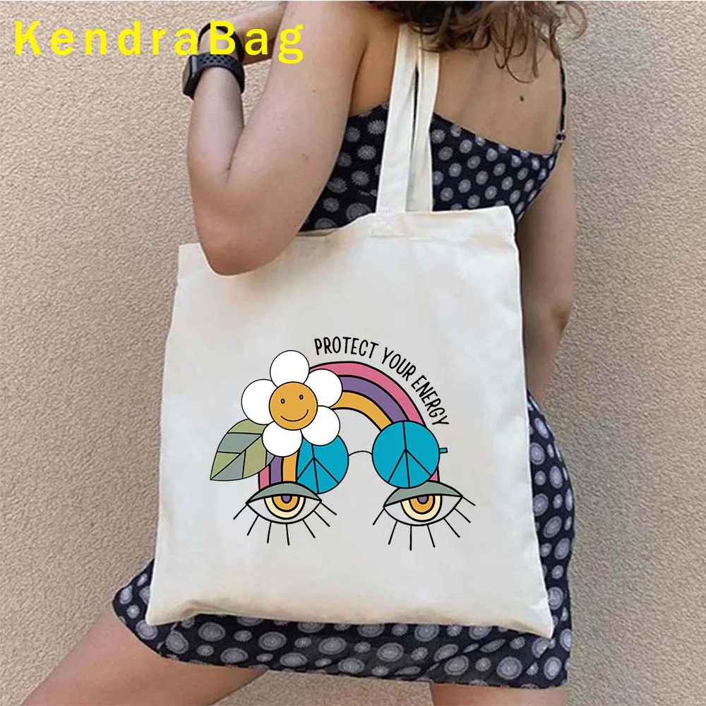 Turkish Nazar GREECE Blue Evil Eye Amulet Protection Greek Mandala Cute Gifts Canvas Shopping Totes Bag Shoulder Cotton Handbags