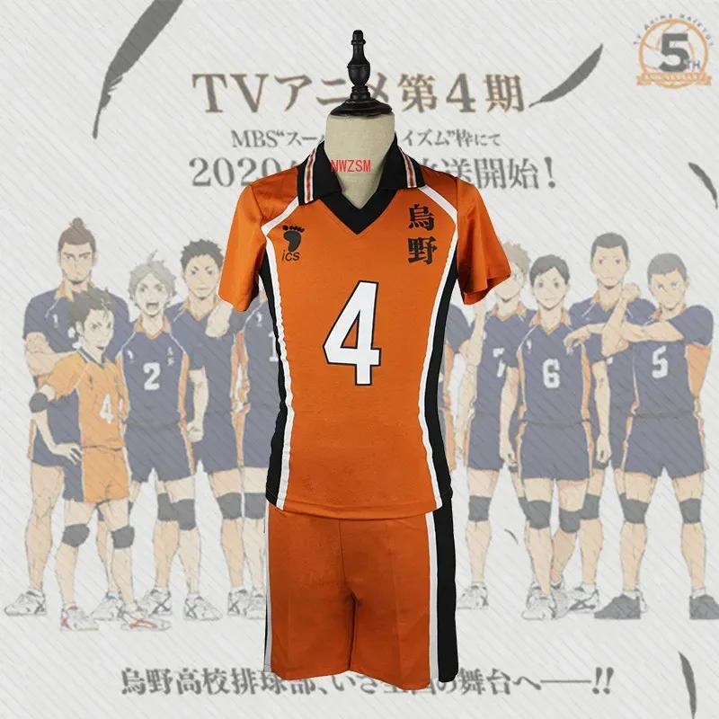 ¡2024 disfraz de Cosplay de Yu Nishinoya Haikyuu! Nishinoya Yu Pelucas Karasuno High School Volleyball Club Ropa deportiva Jerseys Uniforme