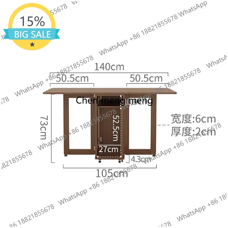 

L07 Folding Dining Table Set 6 Chairs Luxury Modern Space Savers Minimalist Dining Table Nordic Table À Manger Kitchen Furniture