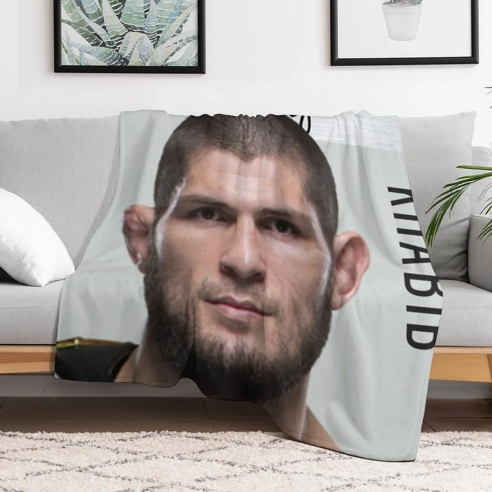 Khabib Nurmagomedov The Eagle MMA Champion Throw Blanket Sofa Luxury Luxury Brand Blankets