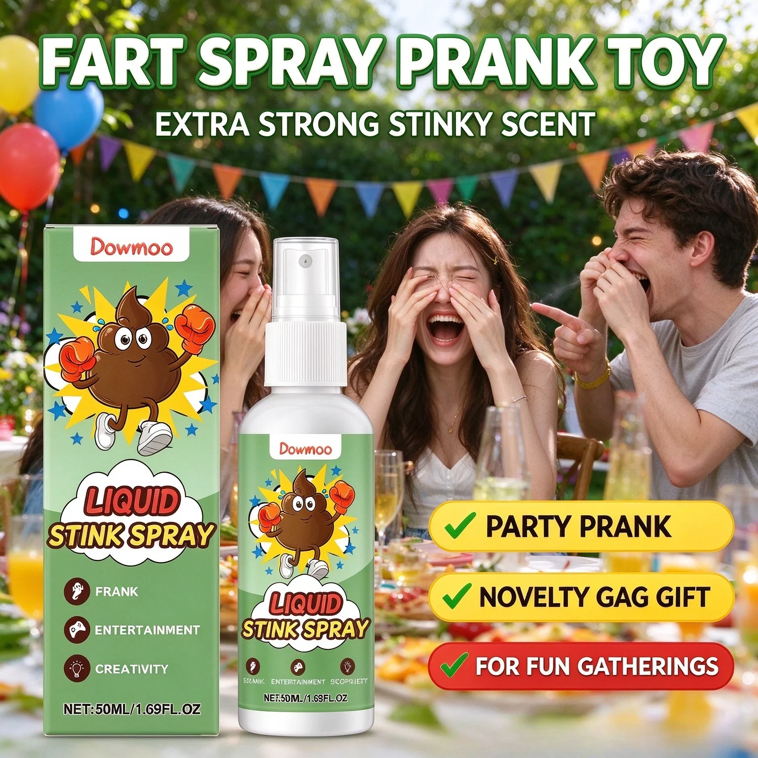 Fart Spray Prank Toy Extra Strong Stinky Fart Smell Spray Novelty Gag Adults Kids for April Fools Funny Practical Joke Supplies