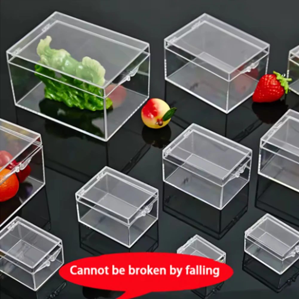 1Pcs Clear Plastic Box Rectangular Insect Specimen Display Desktop Storage Boxes Dustproof Jewelry Screw Storage Case Container