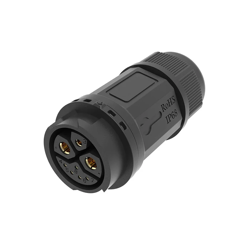 M25 2+1+5 Lithium-Batterie Selbstverriegelnder Steckverbinder Wasserdichtes E-Bike Stromkabel 8-Pin Elektrofahrzeug Ladeanschluss Kabel