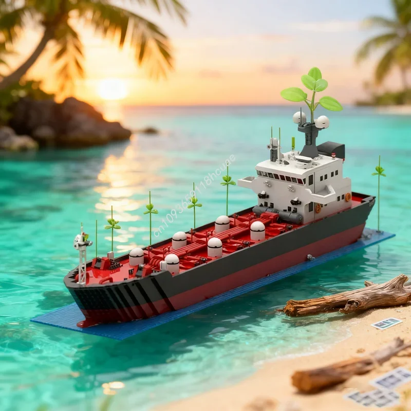 

3951pcs MOC Oil Tanker Boated Model Building Blocks Architecture Assemble Christmas Gifts DIY Creative Brick Toy Kids Birthday