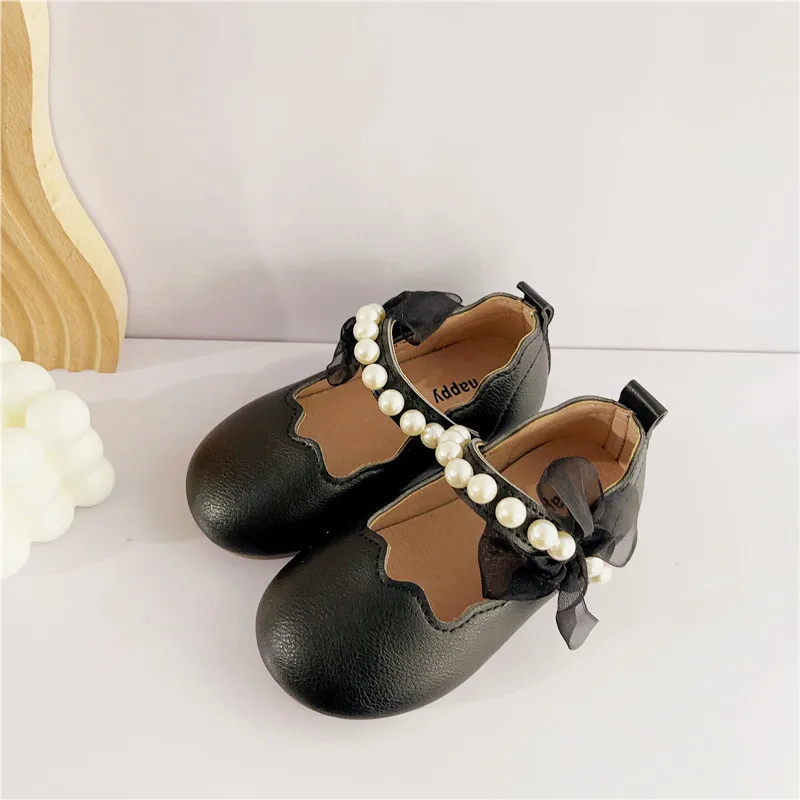 Zapatos Niña Girl Shoe Spring Autumn Pearl Girl Princess Shoe Fashion Single Shoes Bow Infant Mary Jane Shoes Kids Shoes Lolita