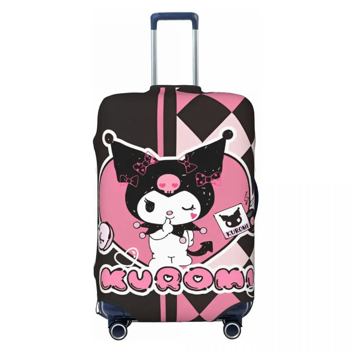

Kawaii Kuromi Cartoon Anime Suitcase Cover Flight Cruise Trip Useful Luggage Accesories Protector