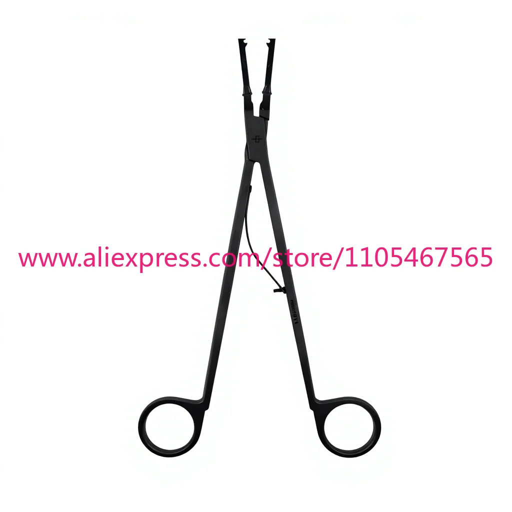 Open surgical clamps for polymer clips