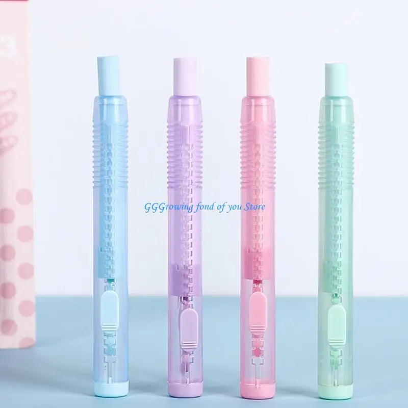 

H9EB Retractable Pencil Erasers Stationery Erasers Push-Pull Thin Erasers for School