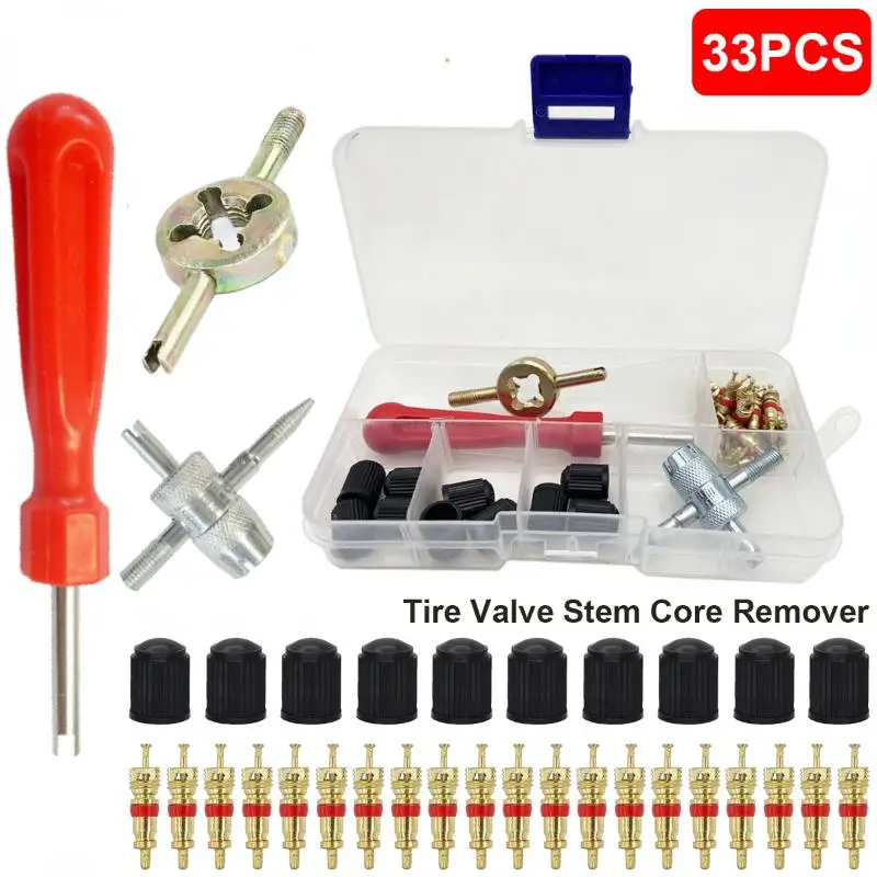 AliExpress NONE Car Bicycle Tire Valve Stem Core Remover Screwdriver Kit Slotted Handle for Auto Motorcycle Tire Repair Accessories