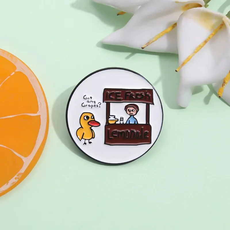 De Eend Waggelen Email Spelden Grappig Lied Broches Revers Badges Cartoon Dieren Jeugd Sieraden Cadeau Voor Kinderen Vrienden Groothandel