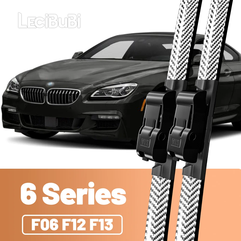 2 stücke Frontscheibe Scheibenwischerblätter Carbon Faser Scheibenwischer Für BMW 6 Serie F06 F12 F13 2010-2017 2011 2012 2013 2014