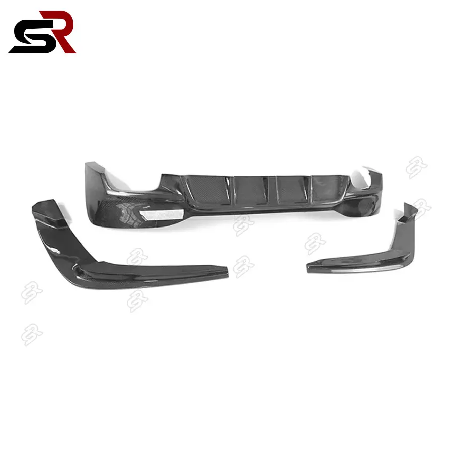 For BMW 6 Series GT G32 LCI M Sport 2021+ Carbon Fiber Car Rear Diffuser Bumper Lip Spoiler Shroud Rear Lip Body Kit